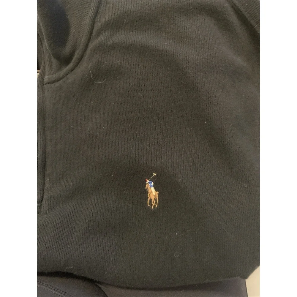 polo ralph lauren mens polo shirt Long sleeve Size XL Black 100 Cotton